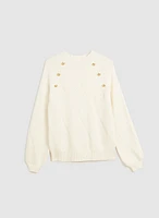 Diamond Rib Knit Pullover Sweater