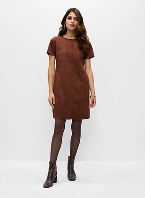 Faux Suede Dress