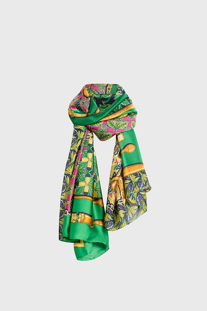 Lightweight Satin Printed Scarf