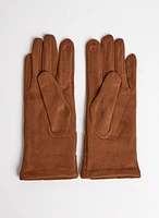 Gants en faux suède à motif matelassé