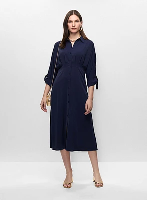 Corset Effect Shirt Dress