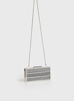 Pochette rectangulaire à cristaux