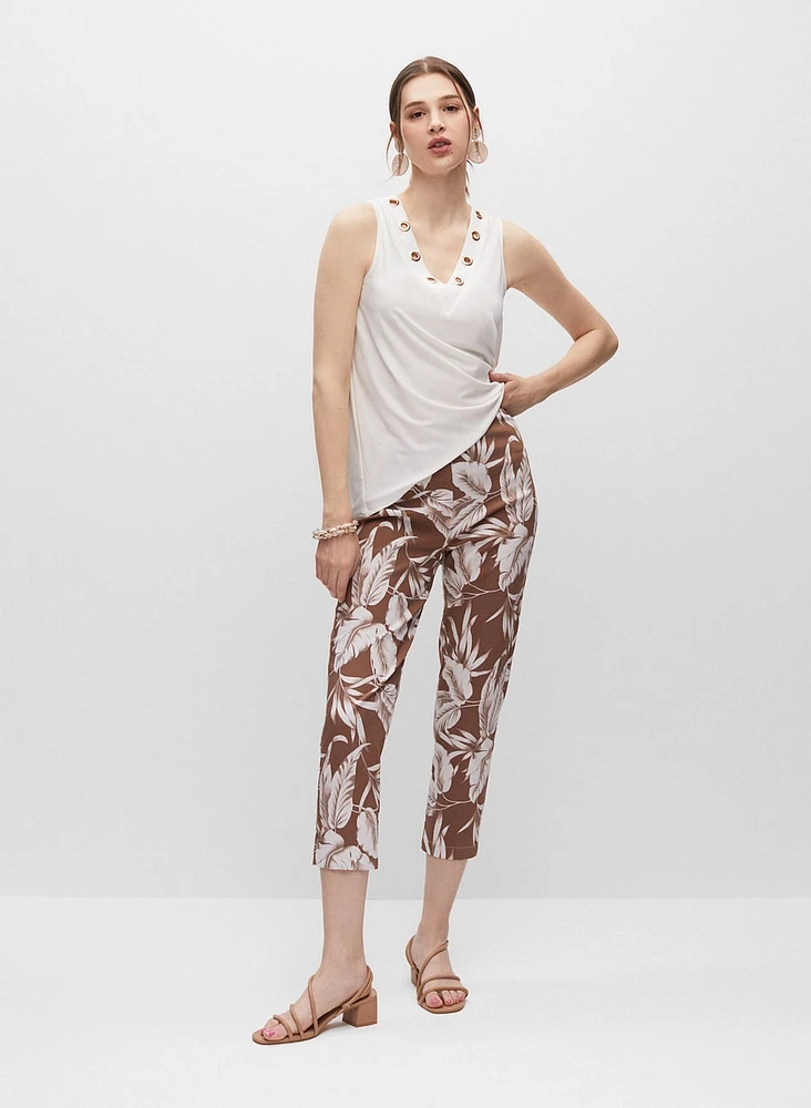 Joseph Ribkoff - Leaf Print Straight Leg Pants