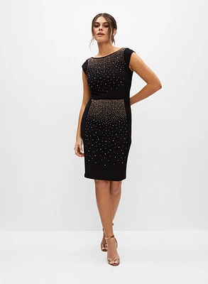 Joseph Ribkoff - Cap Sleeve Rhinestone Detail Dress