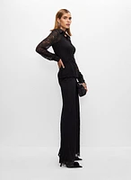 Wide Leg Lace Pants