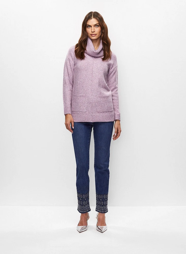 Cowl Neck Tunic Sweater