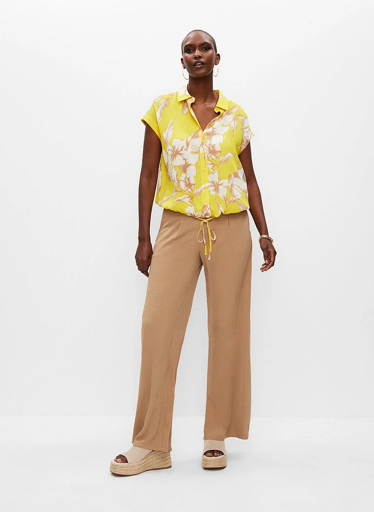 Tropical Floral Print Blouse