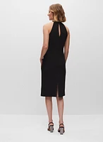 Twist Neck Cocktail Dress