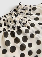 Blouse à pois en chiffon