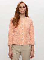 Button Front Bouclé Jacket