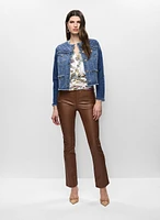 Veste en denim et jean effet ciré