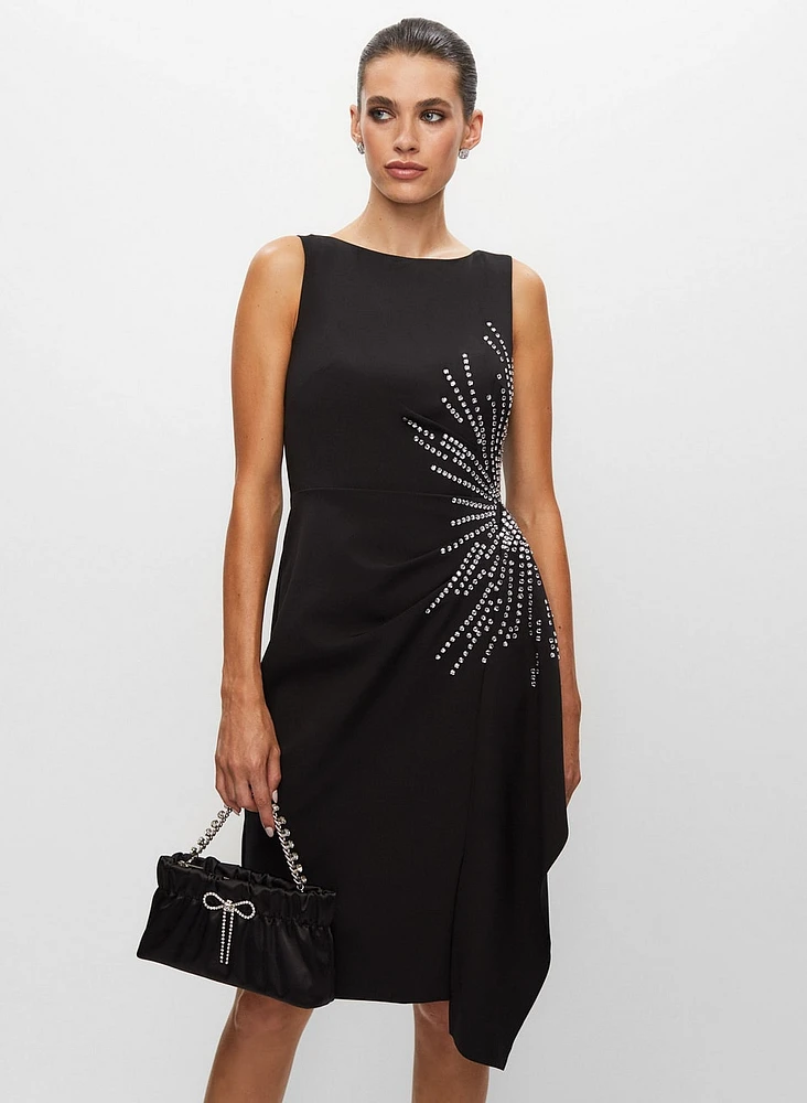 Robe de soirée à motif cristaux