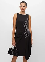 Robe de soirée à motif cristaux