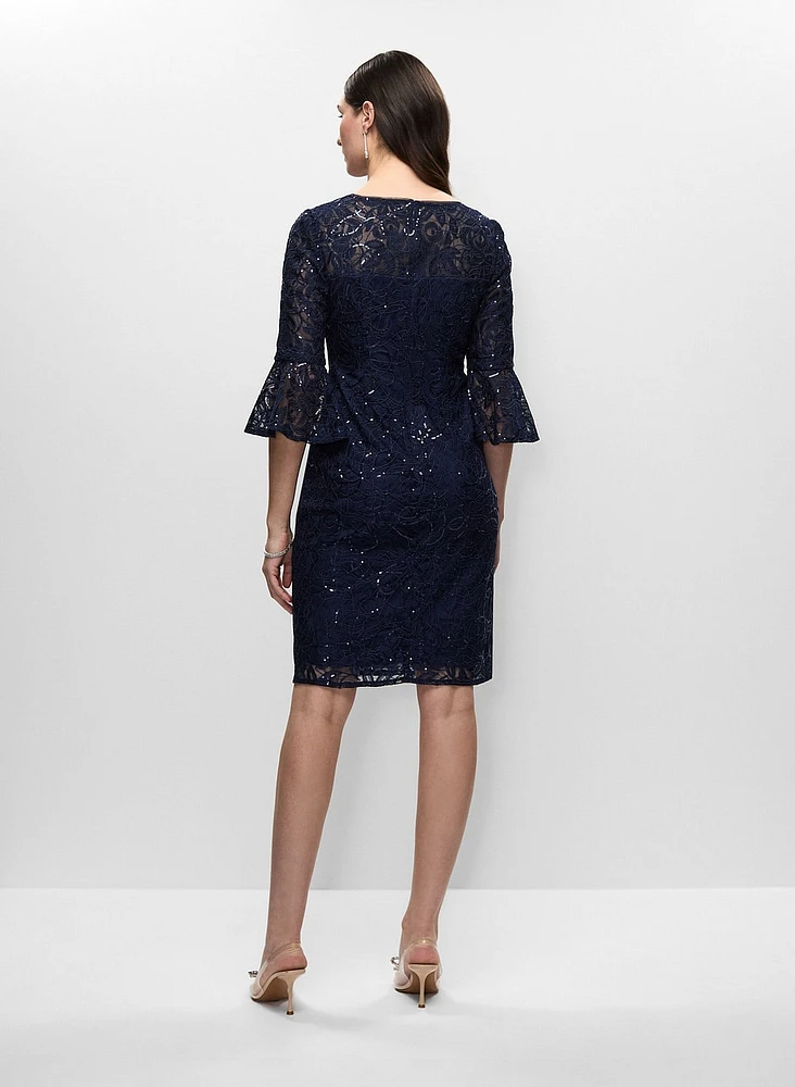 Lace Bell Sleeve Dress