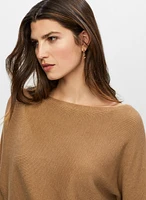 Dolman Sleeve Rib Knit Sweater