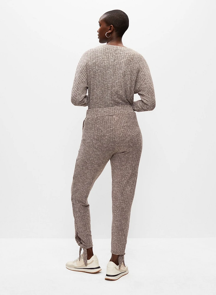 Tunique asymétrique en tricot mélang
