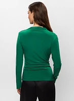 Long Sleeve Draped Top