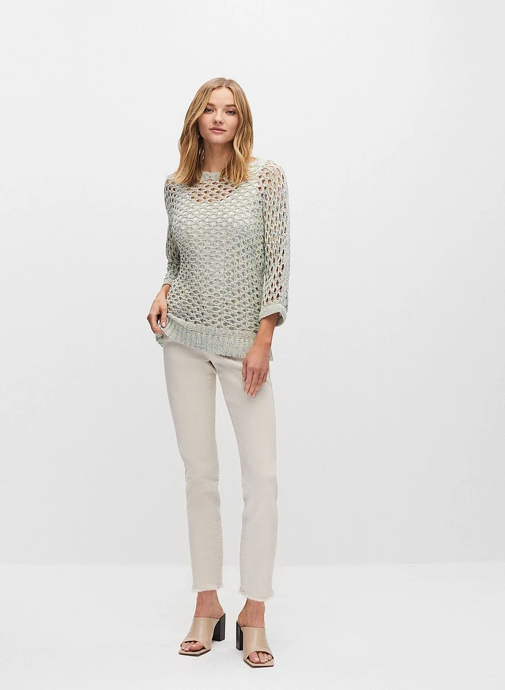 Open Weave Knit Sweater