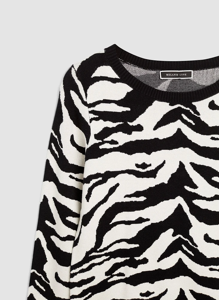 Zebra Print Sweater