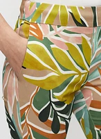 Capri à enfiler motif tropical