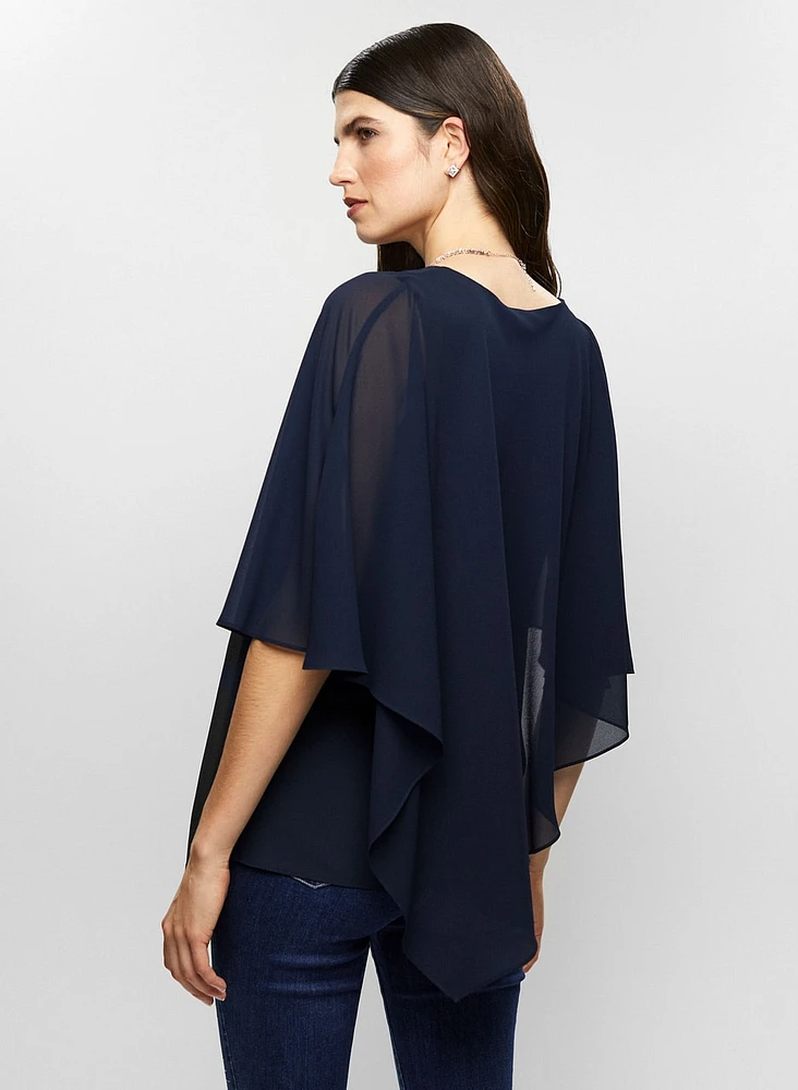 Layered Effect Asymmetric Blouse