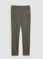 Pull-On Houndstooth Print Pants