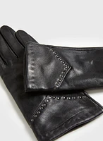 Gants en cuir avec rivets