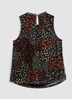 Sleeveless Floral Print Top