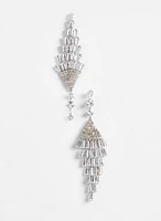 Boucles d'oreilles chandelier à cascade de baguettes