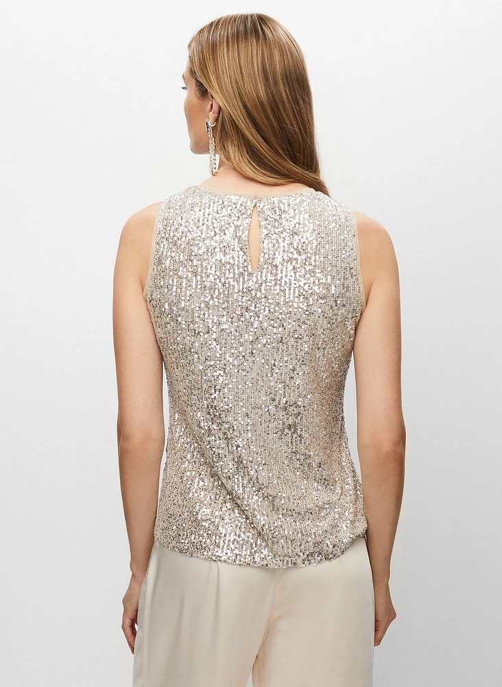 Haut sans manches à sequins