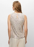 Haut sans manches à sequins