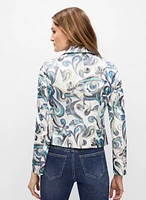 Joseph Ribkoff - Paisley Print Notch Collar Jacket