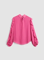 Ruffle Sleeve Blouse