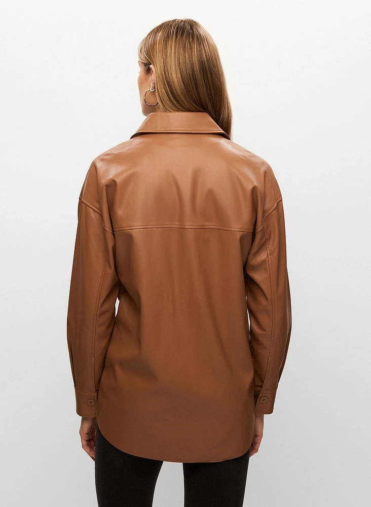 Joseph Ribkoff - Vegan Leather Overshirt Jacket