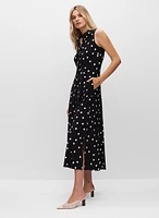 Dot Print Shirt Dress