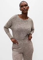 Tunique asymétrique en tricot mélang