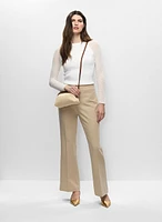 Pull à manches en maille et pantalon évasé