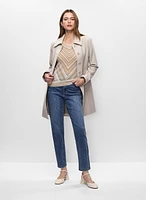 Trench en tricotine et jean droit