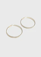 Crystal Detail Hoop Earrings