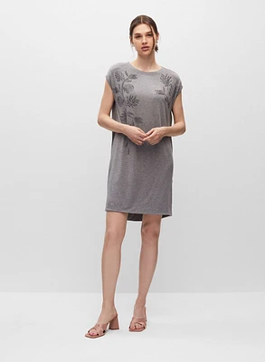Floral Placement T-Shirt Dress