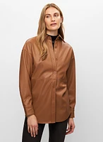 Joseph Ribkoff - Vegan Leather Overshirt Jacket
