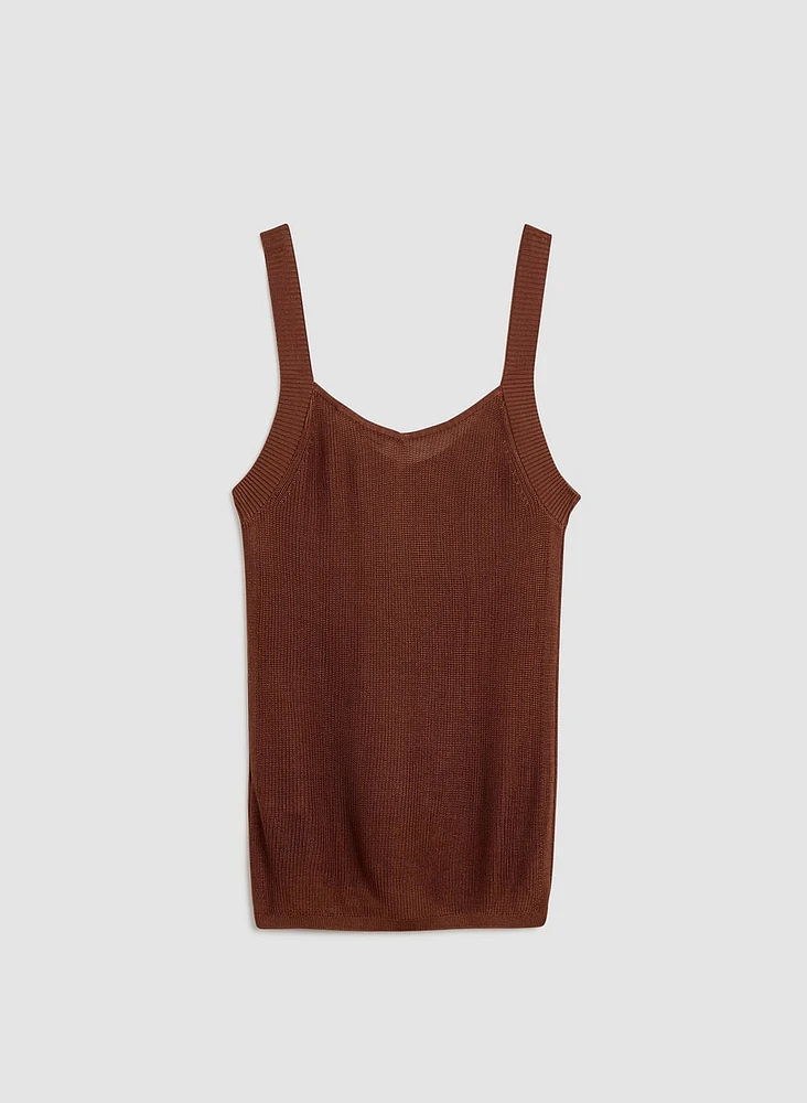 Sleeveless Knit Tank Top