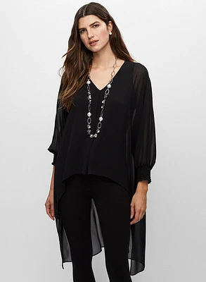 High-Low Chiffon Tunic