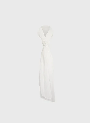 Foulard rectangulaire en crêpe texturé