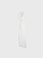 Foulard rectangulaire en crêpe texturé