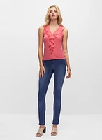 Ruffle Front Sleeveless Top