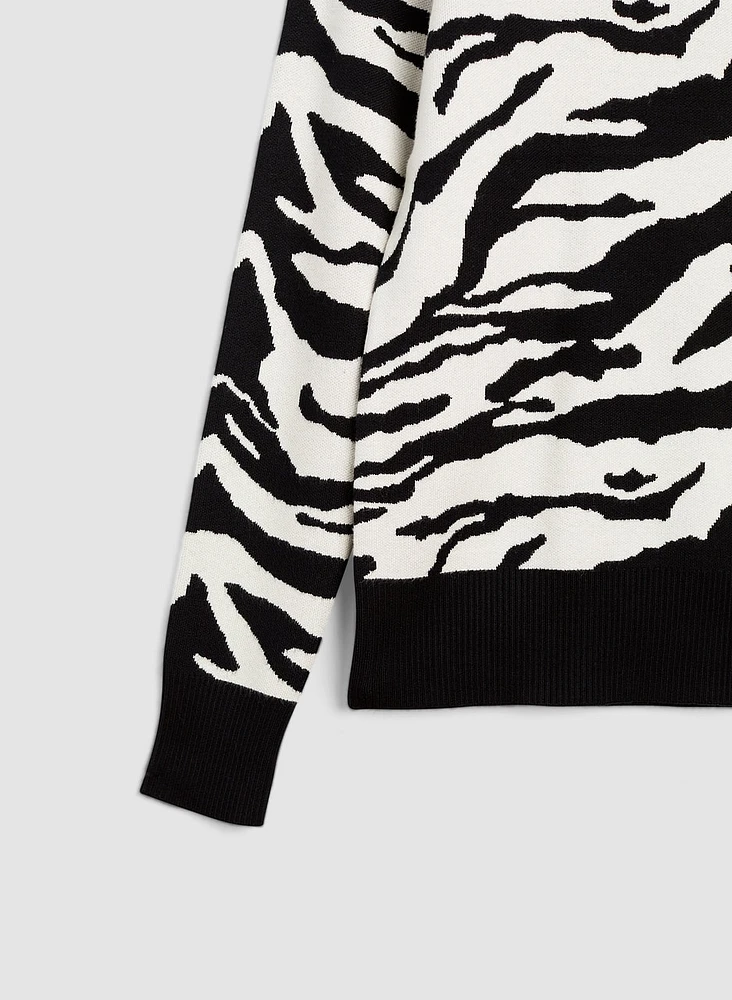 Zebra Print Sweater