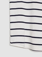 T-shirt rayé à détail coquillage