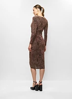 Metallic Jacquard Dress