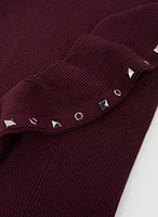 Stud Detail Turtleneck Dress
